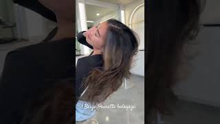 Fall hair trend Natural beige brunette balayage [upl. by Skipp867]