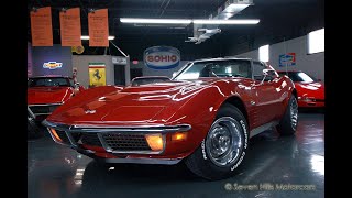 1971 LT1 Corvette  s Match GREAT CONDITION Tank Sticker RedBlack  Seven Hills Motorcars [upl. by Hopper]