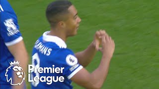 Youri Tielemans screamer gets Leicester City ahead of Wolves  Premier League  NBC Sports [upl. by Mitran]