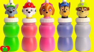 Genie Teaches Colors with Paw Patrol Slime Surprises Rescue and Paints [upl. by Drawyah]