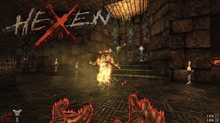 Hexen HD Rain Parallax Gore Upscale Resound  Hub 1 Winnowing Hall  4K60 [upl. by Glanti689]