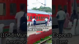 11058Mumbai Csmt Express  Amritsar Junction To Csmt  shorts short yt train indianrailways [upl. by Nagirrek]