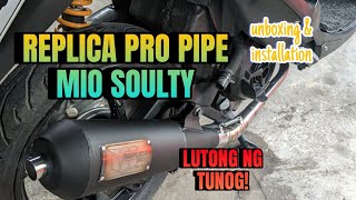 REPLICA PRO PIPE FOR MIO SOULTY   UNBOXING  INSTALLATION [upl. by Eidde594]