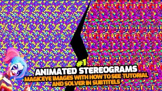 ANIMATED STEREOGRAMS 1 MAGIC EYE PICTURES WITH ANSWERS amp HOW TO SEE MAGIC EYE TUTORIAL magiceye [upl. by Adlez]