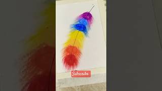 Easy and Beautiful feathers 🪶🤩 with oil pastel colour 🎨🖌️art shorts trending [upl. by Ner704]