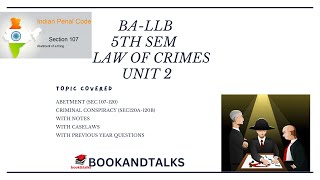 Abetment amp Criminal Conspiracy BALLB Unit 2 with Notes [upl. by Searcy]