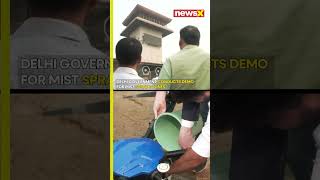 watch  Delhi government conducts demo for mist spray drones to combat air pollution newsx [upl. by Ylrebma921]