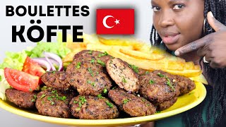 KEFTA Boulettes de Viande Hachée aux Épices CUISINE TURQUE KOFTE [upl. by Hannis352]