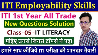 New Employability Skills ITI 1st Year Class05  New Question Series [upl. by Mitinger]