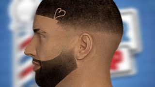 Barber Chop How To Do a Drake fade With Heart [upl. by Georgette974]