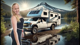 Free Lake Camping at Clear Lake on My Truck Camper Road Trip [upl. by Ellennoj]