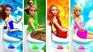 Fire Barbie Lost Her Power 🤯😭 Four Elements Came To Life  Fire Water Air and Earth Dolls [upl. by Orna]