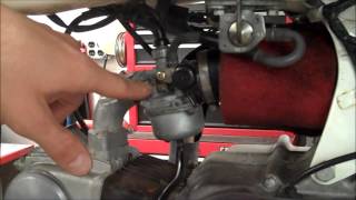 HowTo Carburetor Idle amp Pilot Screw Adjustment Honda XR70 [upl. by Drarreg200]