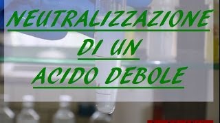 Neutralizzazione di un acido debole con una base forte [upl. by Yllom395]