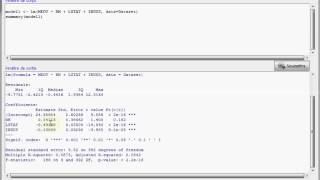 Régression linéaire multiple dans R avec Rcmdr [upl. by Lexerd371]