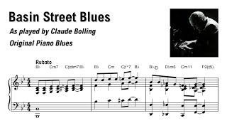 Claude Bolling  Basin Street Blues Original Piano Blues  Jazz piano transcription [upl. by Mabelle]