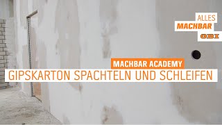 Gipskarton spachteln und schleifen  OBI [upl. by Atteloc]