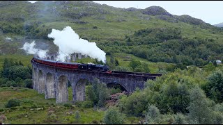 Glenfinnan and Harry Potter Train 4K [upl. by Eilahtan]