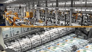 Paper MONEY manufacturing PROCESS inside a large factory [upl. by Eijneb]