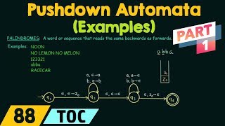 Pushdown Automata Example  Even Palindrome Part 1 [upl. by Zela727]