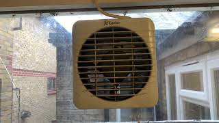 Turning on the Xpelair GXC6 Kitchen window fan to extract some air and leave it on for 5 minutes [upl. by Scheer]