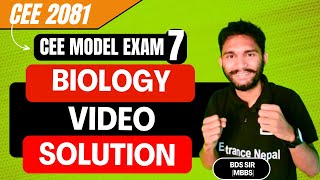 BIOLOGYQAD video solution  Model Exam 07  Revision class  Entrance Nepal [upl. by Danila]