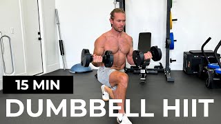 15 Min Dumbbell HIIT Workout  Burn Fat  Build Muscle [upl. by Anilahs521]