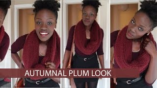 Ways To Wear Burgundy  Outfit amp Makeup On Dark Skin  The Autumnal Plum Look I Absolutely ADORE [upl. by Adna]