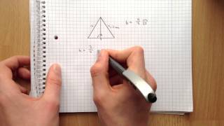 Höhe im gleichseitigen Dreieck ausrechnen  Flächengeometrie im Dreieck [upl. by Chrisy561]