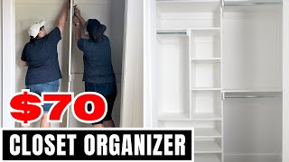 How To Build SIMPLE and CHEAP DIY Closet Organizers for 70 [upl. by Hodgson]