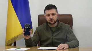 Volodymyr Zelensky plays air raid siren during speech [upl. by Midas961]