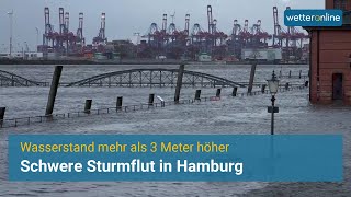 Schwere Sturmflut in Hamburg 🌊 [upl. by Annibo]