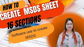 how to create MSDS sheet in pharma sections in MSDS sheet software use to create MSDS sheet [upl. by Aivitnahs]