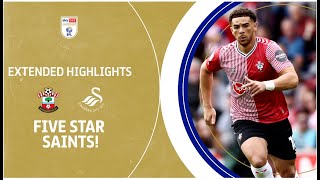 ⭐️ FIVE STAR SAINTS  Southampton v Swansea City extended highlights [upl. by Ynatsyd]