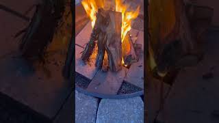 🔥 Completed Project 🔥 Transforming Our Fire Pit with a Roaring Fire  DIY Fire Pit Reveal shorts [upl. by Willyt]