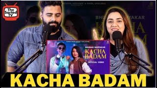 Badam Official  Rap Version  Kacha Badam  Bhuban  RonE  Pragya  Delhi Couple Reactions [upl. by Sinnaoi]