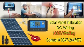 Solar Installation  DC Wiring  PWM Charge Controller  DC Connection  Small Solar Setup  Install [upl. by Lexa]