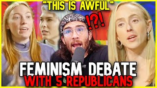 AntiFeminist DEBATE is AWFUL  Hasanabi Reacts [upl. by Esinev]