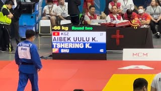 Kinley Tshering BHU vs Kubanychbek KGZ  Asian Judo Championships 2024 HONG KONG [upl. by Ajoop114]