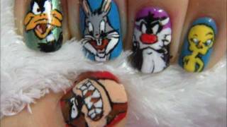 Looney Tunes Nail Art [upl. by Gnoix]