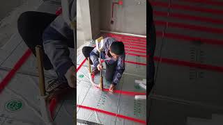 Fixing process of floor heating pipes [upl. by Hermosa]