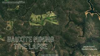 Alcoa Bauxite Mine in Western Australia Jarrah forest deforestation timelapse [upl. by Eekcaj]