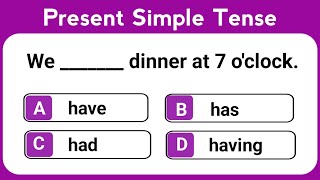 Present Simple Tense  English Grammar Test  TENSES [upl. by Ilka547]