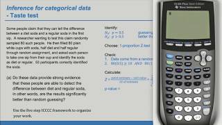 OneProp Hypothesis Test  Taste Test 613 OpenIntro Statistics  Advanced High School Statistics [upl. by Himelman]