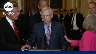 Mitch McConnell freezes during weekly press conference returns after stepping away [upl. by Khano815]