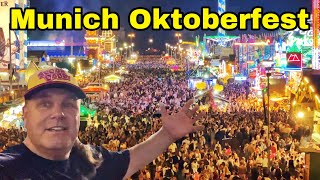 Oktoberfest Munich 2023 night time full tour best day ever [upl. by Dadelos886]