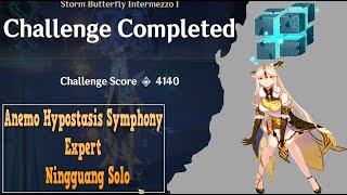 Genshin Impact  Anemo Hypostasis Symphony Expert Ningguang Solo [upl. by Leafar]