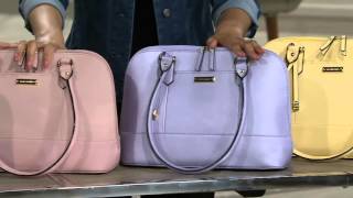 Tignanello Saffiano Leather RFID Dome Satchel on QVC [upl. by Eniawtna]