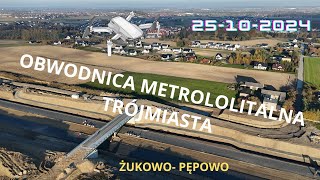 Obwodnica Metropolitalna Trójmiasta  Pępowo  Żukowo  25102024 [upl. by Hgielek]