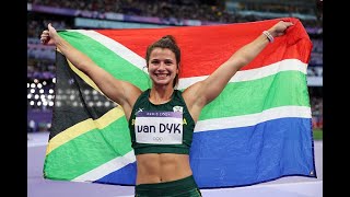 JoAne van Dyk claimed silver in the womens javelin at the Paris Olympic Games on Saturday [upl. by Evelina]